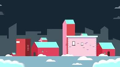 下雪城市mg动画mg圣诞卡通城市视频的预览图